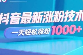 （15934期）抖音最新涨粉技术，一天轻松涨粉1000 