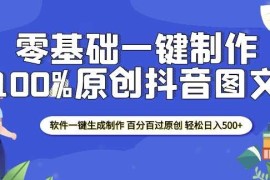 2025零基础制作100%过原创抖音图文 软件一键生成制作 轻松日入500 