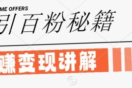 最新闲鱼引流创业粉，日引100 ，网创项目虚变现讲解【揭秘】