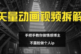 矢量动画视频全拆解 手把手教你做情感博主 不露脸做个人ip【揭秘】