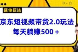 2024最新京东短视频带货2.0玩法，每天3分钟，日入500 【揭秘】
