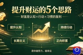 付费文章：提升财运的5个思路——财富是认知x行动x习惯的复利，愿你越努力，越幸运