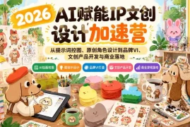 2026AI赋能IP文创设计加速营：从提示词控图、原创角色设计到品牌VI、文创产品开发与商业落地