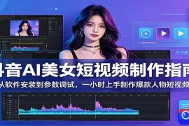 抖音AI美女短视频制作指南：从软件安装到参数调试，一小时上手制作爆款人物短视频