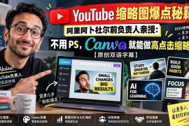 YouTube 缩略图爆点秘籍！阿里阿卜杜尔前负责人亲授：不用 PS，Canva 就能做高点击缩略图【原创双语字幕】