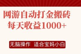（12082期）网游自动打金搬砖项目，每天收益1000 ，无脑操作