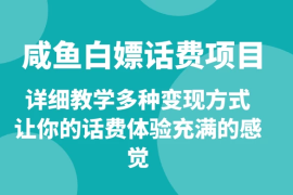 仅揭秘：咸鱼白嫖话费项目，详细教学多种变现方式，让你的话费体验充满的感觉