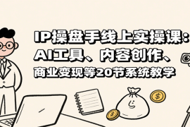 IP操盘手线上实操课：AI工具、内容创作、商业变现等20节系统教学