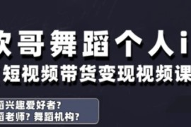 抖音舞蹈账号运营与变现实战课，舞蹈个人ip短视频带货变现