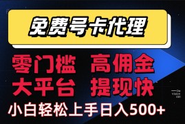 （15473期）手机卡推广轻松赚佣金当天上手日入500＋