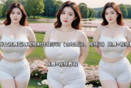 微胖女孩舞蹈AI视频制作提示词（含绘图词、视频词） 跳舞 视频教程