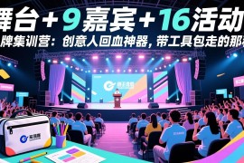 舞台   9 嘉宾   16 活动！品牌集训营：创意人回血神器，带工具包走的那种