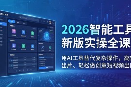 2026智能工具新版实操全课：用AI工具替代复杂操作，高效出片、轻松做创意短视频出圈
