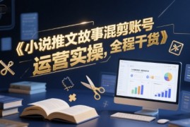 小说推文故事混剪账号运营实操，全程干货