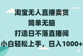 （13502期）淘宝无人直播卖货 简单无脑 打造日不落直播间 小白轻松上手，日入1000 