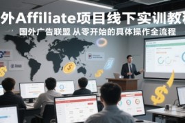 国外Affiliate项目线下实训教程，国外广告联盟从零开始的具体操作全流程