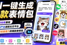 AI一键生成爆款表情包，不用绘画基础，快速产出适配社交平台，自带流量潜力的爆款表情包