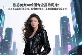 性感美女AI绘画专业提示词库：近千张成品图 提示词，直接复制使用，出图质量媲美专业画师