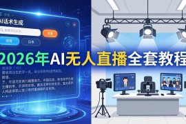 （17953期）2026年AI无人直播全套教程：OBS安装 软件配置 直播间搭建 话术生成 一键开播实操