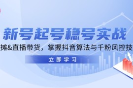 （13071期）新号起号稳号实战：地摊