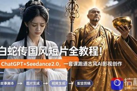 白蛇传-国风短片全教程！ChatGPT Seedance2.0，一套课跑通古风AI影视创作