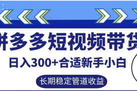 拼多多短视频带货日入300 保姆级实操账户展示