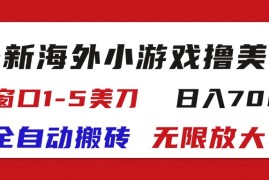 （11675期）最新海外小游戏全自动搬砖撸U，单窗口1-5美金, 日入700＋无限放大
