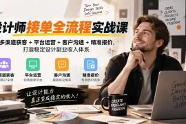 设计师接单全流程实战课-无水印｜多渠道获客 平台运营 客户沟通 精准报价，打造稳定设计副业收入体系