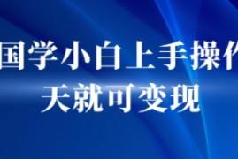 AI国学小白上手操作当天就可变现，轻松易上手
