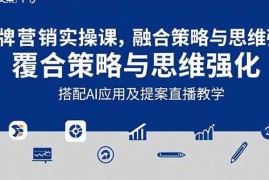 （15498期）2025品牌营销实战课：覆盖文案设计写方案，搭配AI应用及提案直播教学