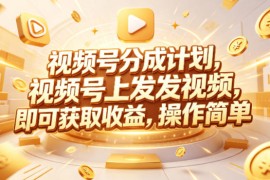视频号分成计划，599元众筹的Red团队课程，视频号上发发视频，即可获取收益，操作简单