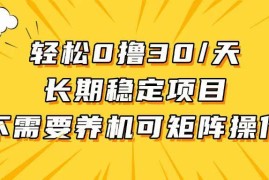 （13499期）轻松撸30 /天，无需养鸡 ，无需投入，长期稳定，做就赚！