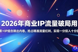 2026年商业IP流量破局用，搜索 IP组合跳出内卷，抢占精准流量红利，实现一分投入十分回报