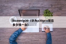 huaweip30（华为p30pro现在多少钱一台）