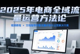 2025年电商全域流量运营方法论，视频教程 文档指导完整流量获取与运营解决方案