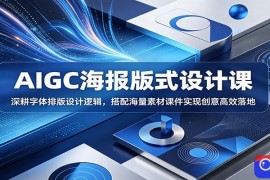 AIGC海报版式设计课：深耕字体排版设计逻辑，搭配海量素材课件实现创意高效落地