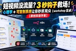 短视频没流量？3 秒钩子救场！心理学   可复制系统让你秒抓观众(workshop 实录