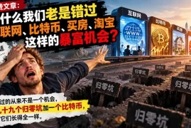 付费文章：为什么我们老是错过互联网、比特币、买 房、淘宝这样的暴富机会？