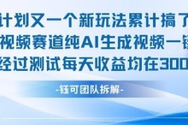 不剪辑不露脸 分成计划新玩法，实测每天收益在3张 左右 新的视频赛道纯AI生成视频