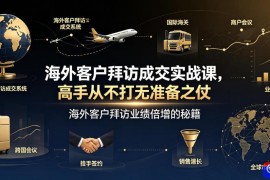 海外客户拜访成交实战课，高手从不打无准备之仗，海外客户拜访业绩倍增的秘籍