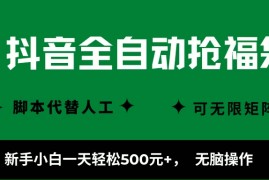 （16008期）抖音全自动抢福袋项目，新手小白一天轻松500 ，无脑操作 ，看完直接可以上手