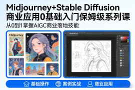 AIGC商业应用Midjourney Stable Diffusion教程，0基础入门保姆级系列课
