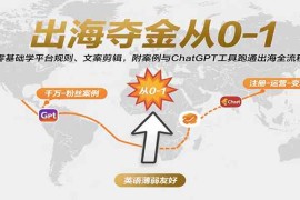 出海夺金从0-1：零基础学平台规则、文案剪辑，附案例与ChatGPT工具跑通出海全流程
