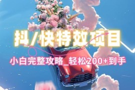 抖音快手双平台特效教程，玩法简单，小白完整攻略，轻松100 到手【揭秘】