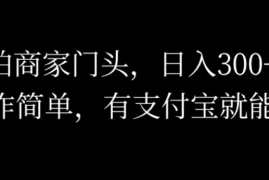 拍商家门头，日入300 ，操作简单，有支付宝就可以做