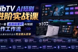 LibTV AI短剧进阶实战课，搭建一套成熟标准化AI短剧制作工作流，带你从素材创作走向专业镜头叙事(更新)