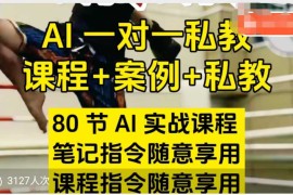 AI指令实战课，课程 案例，80节AI实战课程，笔记指令随意享用，课程指令随意享用(更新26年3月)
