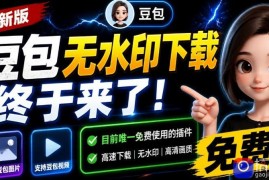 最新豆包无水印下载终于来了！支持豆包图片 视频，15秒视频配置本地账户管理及批量下载，浏览器插件