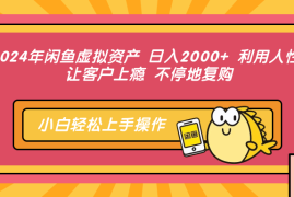 （12984期）2024年闲鱼虚拟资产 日入2000  利用人性 让客户上瘾 不停地复购
