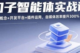 （15922期）扣子智能体实战课，基础概念 开发平台 插件运用，自媒体效率提升300%